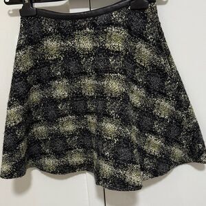 S47 by Sachin & Babi Boucle & Tweed Skater Shirt with Faux Leather Waistband.